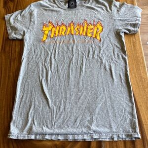 Thrasher Gray Orange Short Sleeve Tee